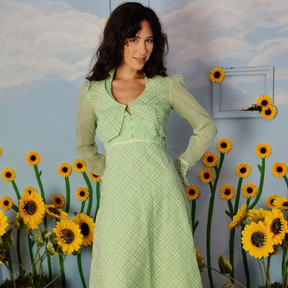 XXS 00/0/2 NOS Vintage 1970s Bill Levkoff Dress - Picture 7 of 16